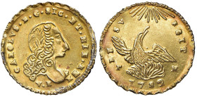 PALERMO Carlo di Borbone (1734-1759) Oncia 1752 - Serio 189 AU (g 4,41) Da montatura

BB-SPL