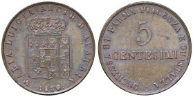 PARMA Maria Luigia (1815-1847) 5 Centesimi 1830 - MIR 1098 CU (g 9,55)

qFDC