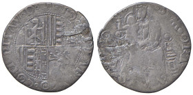 PESARO Giovanni Sforza (1489-1510) Grosso - Cav. 85 AG (g 1,66) Frattura di tondello con intento di soldatura

MB