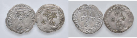PESARO Guid'Ubaldo II (1538-1574) Bolognino - Cavicchi 94-96 AG Lotto di due varianti

MB+-BB