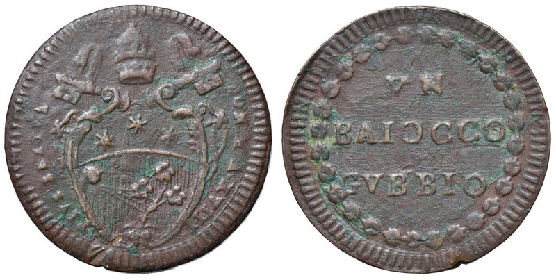 Pio VI (1775-1799) Gubbio - Baiocco A. XVIII - Munt. 360 CU (g 12,40)

qBB