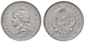 ARGENTINA 20 Centavos 1882 - KM 27 AG (g 5,00)

SPL