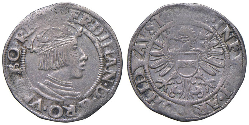 AUSTRIA Ferdinando I (1519-1564) 3 Kreuzer - AG (g 2,10) Schiacciature

BB
