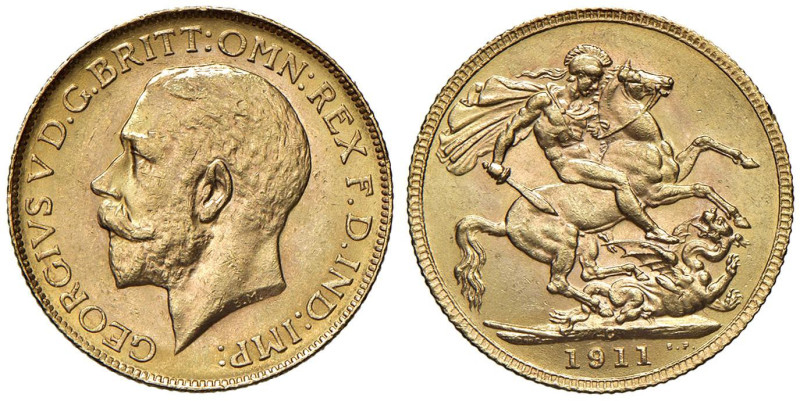 CANADA Giorgio V (1910-1936) Sterlina 1911 C - Fr. 2 AU (g 8,00) Minimo colpetto...