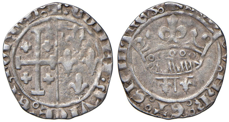 FRANCIA - Provenza - Luigi II di Provenza (1384-1417) Grosso - AG (g 1,64) Tosat...