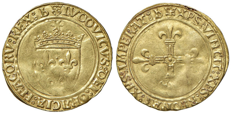 FRANCIA Luigi XII (1498-1515) Ecu d'or - Fr. 323 AU (g 3,35)

BB