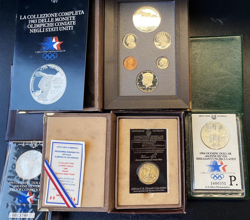 USA 10 Dollari 1984 Olimpiadi di Los Angeles - AU (g 16,72 - fine gold 15,04) In...