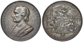 Cristoforo Colombo (1451-1506) Medaglia coniata 1892 Genova, Esposizione Italo-Americana - Opus: A. Bocelli inc. in Milano Met. argentato (g. 60,51 - ...