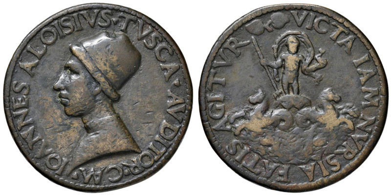 Giovanni Alvise Toscani (1450-1478) Medaglia fusa senza data post 1470 Ritratto ...