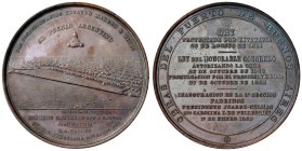 ARGENTINA Buenos Aires Medaglia coniata 1889 Opera del Porto di Buenos Aires, concesso da Eduardo Madero e Figli - Al popolo Argentino AE (g. 101,32 -...