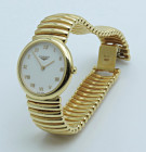 LONGINES -Lady- Referenza 5952.32. Numero di serie 525-XXX. Movimento al quarzo. Cassa in oro giallo con diametro 27mm Dial bianco con numeri romani d...
