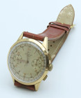 PERSEO -Cronografo- Numero di serie 60XX. Movimento a carica manuale. Cassa in oro rosa 18kt con diametro da 37mm. Dial bianco con scala tachimetrica ...