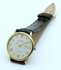 BULOVA -Ultra Thin- Numero di serie 75XXXX. Movimento al quarzo. Cassa in oro con diametro da 32mm. Dial panna satinato con numeri romani alternate a ...