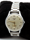 LONGINES. Calatrava. Jumbo. Ref.6334 Cal.1268.Z a carica manuale. Cassa in acciaio con diametro da 37mm. Dial panna con indici laminati a bastone alte...