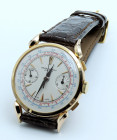 TH.PICARD FILS LA CHAUX DE-FONDS '-EXTRA- Cronografo francese. Movimento a carica manuale. Cassa in oro rosa 18kt con diametro da 38mm. Dial bianco co...