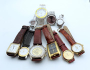 Lotto di 10 orologi. Tutti gli orologi sono al quarzo (escluso TIMEX che monta un movimento a carica manuale). Tutti usati e funzionanti. Esaminare fo...
