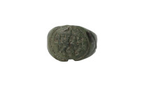 Late Roman -Medieval  Ring with Inscription 6th -8th Century AD