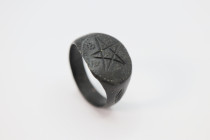 Medieval Bronze Pentagram Ring 7th-9th Century AD