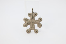 Medieval Bronze   Bottony Cross  Pendant 12th,13en Century AD