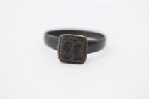Byzantine Bronze Engagement Ring 5th- 7th Century AD