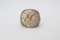 Medieval -Crusader Era  Ring with Griffin  12th-14en Century AD
