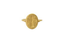 Byzantine Gold Iconographic Ring with Archangel Michael 8th-10th Century AD