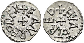 The Geoffrey Cope Collection of British Coins. Kings of Northumbria. Eanred. 810-841. 

AR Styca (14mm, 1.19 g, 6h). Phase Ia. York mint; Huaetred, ...