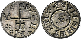 The Geoffrey Cope Collection of British Coins. Anglo-Viking (Danish Northumbria). Cnut. Circa 900. 

AR Penny (20mm, 1.45 g, 6h). Type IIe. York min...