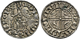 The Geoffrey Cope Collection of British Coins. Edward the Confessor. 1042-1066. 

AR Penny (19.5mm, 1.26 g, 3h). Sovereign/Eagles type. London mint;...