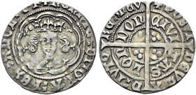 The Geoffrey Cope Collection of British Coins. Henry IV. 1399-1413. 

AR Halfgroat (20mm, 1.95 g, 2h). Light coinage. London mint. Struck 1412-1413....