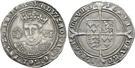 The Geoffrey Cope Collection of British Coins. Edward VI. 1547-1553. 

AR Sixpence (26mm, 3.14 g, 2h). Third period; Fine Silver issue. London mint;...