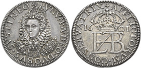 The Geoffrey Cope Collection of British Coins. Elizabeth I. 1558-1603. 

Pattern AR Groat or Twopence (26mm, 3.90 g, 6h). Dated 1601. · VNVM · A · D...