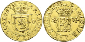 The Geoffrey Cope Collection of British Coins. Scotland, Mary Stuart. 1542-1567. 

AV Forty-four Shillings (27mm, 5.07 g, 10h). First period, before...