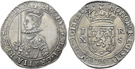 The Geoffrey Cope Collection of British Coins. Scotland, James VI. 1567-1625. 

AR Ten Shillings (30mm, 7.51 g, 6h). Fourth coinage. Edinburgh mint....