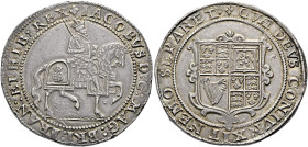 The Geoffrey Cope Collection of British Coins. James I. 1603-1625. 

AR Crown (44mm, 29.66 g, 10h). Third coinage. London mint; im: lis. Struck 1623...