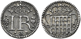 The Geoffrey Cope Collection of British Coins. James I. 1603-1625. 

Pattern AR Farthing (12mm, 0.40 g, 6h). Crowned IR; roses to left and below, th...