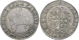 The Geoffrey Cope Collection of British Coins. Charles I. 1625-1649. 

AR Crown (44mm, 29.48 g, 5h). Group III, type 3a. London mint; im: anchor. St...