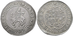 The Geoffrey Cope Collection of British Coins. Charles I. 1625-1649. 

AR Crown (46mm, 30.02 g, 5h). Group IV, type 4. London mint; im: sun. Struck ...