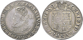 The Geoffrey Cope Collection of British Coins. Charles I. 1625-1649. 

AR Shilling (31mm, 6.03 g, 5h). Group I, type 1b1. London mint; im: lis. Stru...