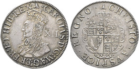 The Geoffrey Cope Collection of British Coins. Charles I.

Prooflike AR Shilling (29.5mm, 5.95 g, 8h). Group D, type 3a. London mint; im: bell. Stru...