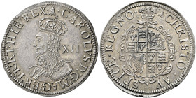 The Geoffrey Cope Collection of British Coins. Charles I.

Proof AR Shilling (31.5mm, 6.00 g, 10h). Group D, type 3b. London mint; im: bell. Struck ...