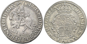 The Geoffrey Cope Collection of British Coins. Charles I.

AR Halfcrown (34mm, 14.51 g, 12h). Type 6. York mint; im: lion passant. Struck 1643-1644....