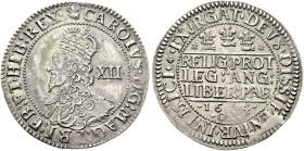 The Geoffrey Cope Collection of British Coins. Charles I.

AR Proof Shilling (32mm, 5.79 g, 2h). Declaration type. Oxford mint; im: plume / rosette....