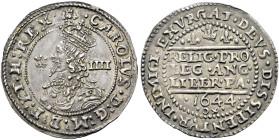 The Geoffrey Cope Collection of British Coins. Charles I.

AR Groat (23mm, 1.99 g, 8h). Declaration type. Oxford mint; im: floriated cross/-. Dated ...