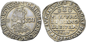 The Geoffrey Cope Collection of British Coins. Charles I.

AR Shilling (31mm, 6.17 g, 4h). Declaration type. Bristol mint; im: pellet. Dated 1644. C...