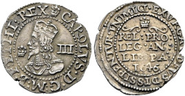 The Geoffrey Cope Collection of British Coins. Charles I.

AR Threepence (17.5mm, 1.50 g, 7h). Declaration type. Bridgnorth-on-Severn mint; im: plum...