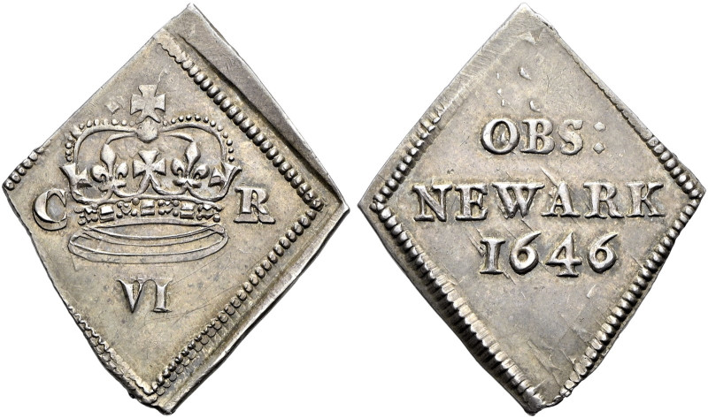 The Geoffrey Cope Collection of British Coins. Newark. 1645-1646. 

AR Sixpenc...