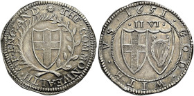 The Geoffrey Cope Collection of British Coins. The Commonwealth, 1649-1660. 

AR Halfcrown (36mm, 15.11 g, 6h). London mint; im: sun. Dated 1651. Co...