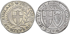 The Geoffrey Cope Collection of British Coins. The Commonwealth, 1649-1660. 

AR Sixpence (27mm, 2.86 g, 8h). London mint; im: sun. Dated 1651 (51 o...