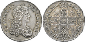 The Geoffrey Cope Collection of British Coins. Charles II. 1660-1685.

Proof AR Crown. Dated 1664 and RY XVI. Second bust. L&S 10; Bull 363; ESC 29;...